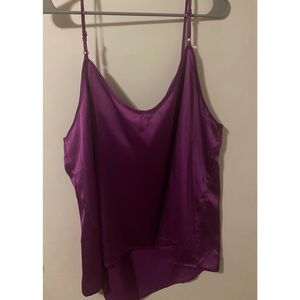 Shein Satin Cowl Neck Sttap Top